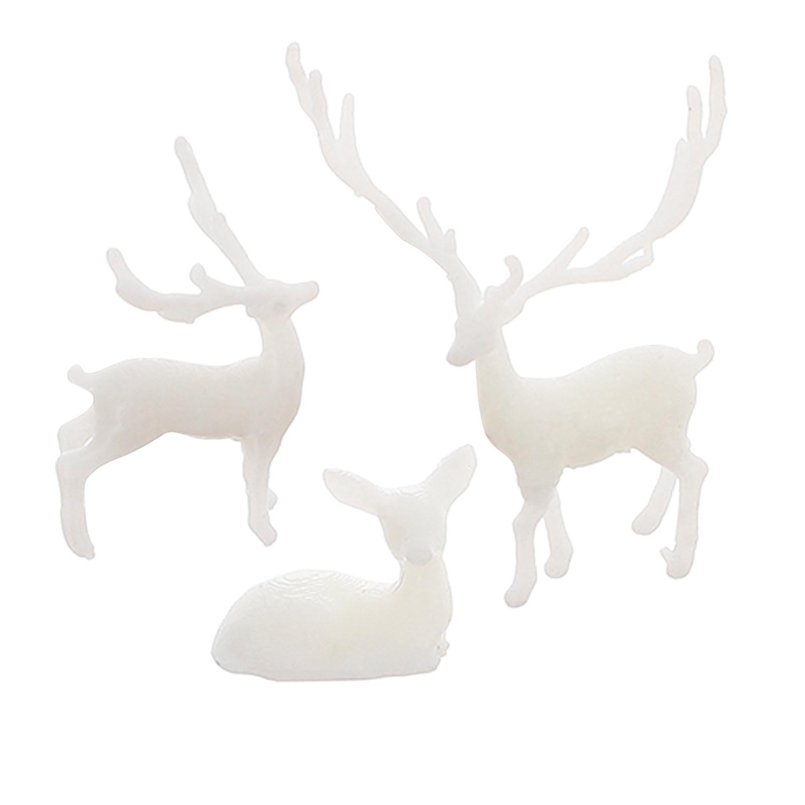 Bonsai Garden Mini - 3Pcs Mini Elk Statue Resin Elk