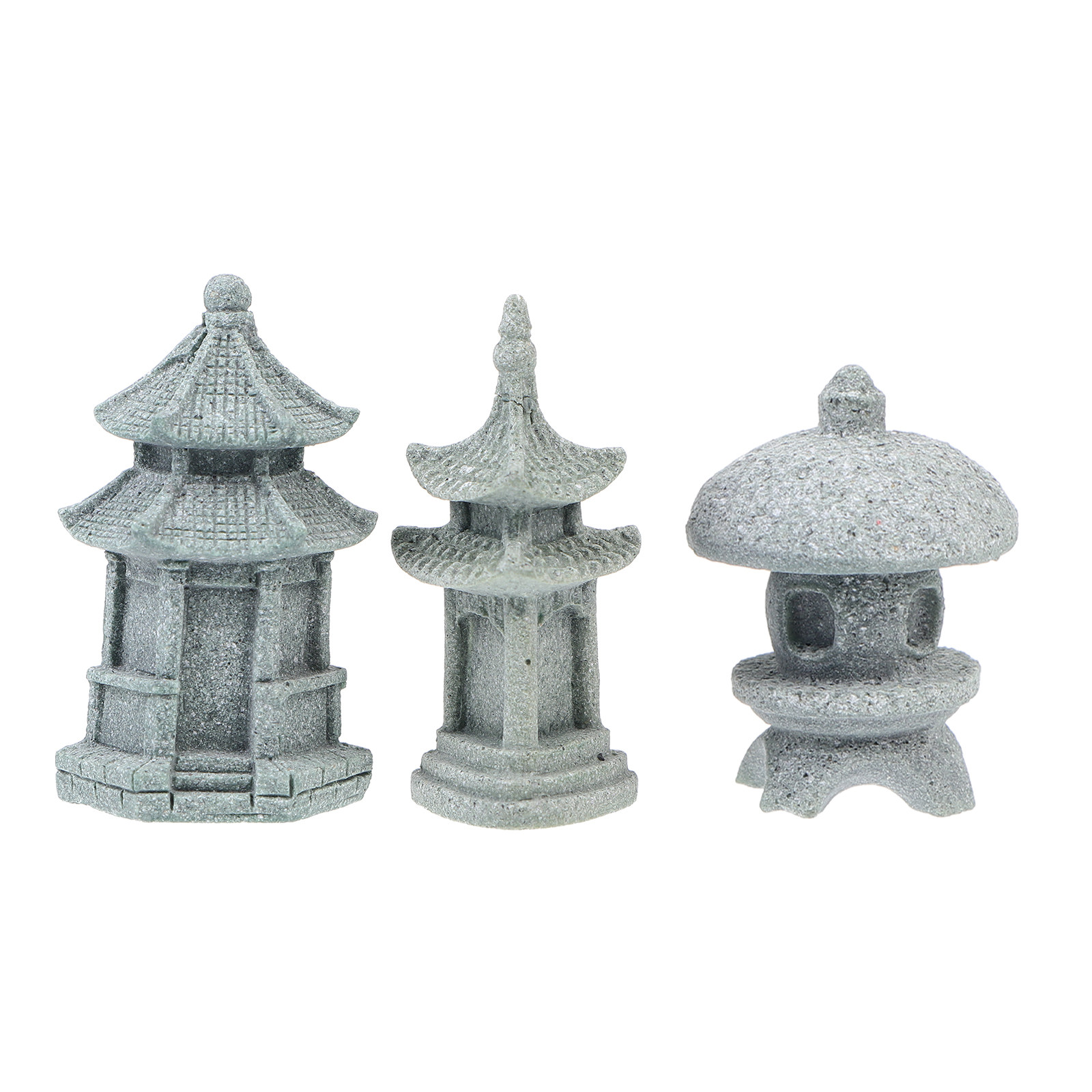 Bonsai Garden Mini - 3Pcs Micro Landscape Stone Pavilion Ornament