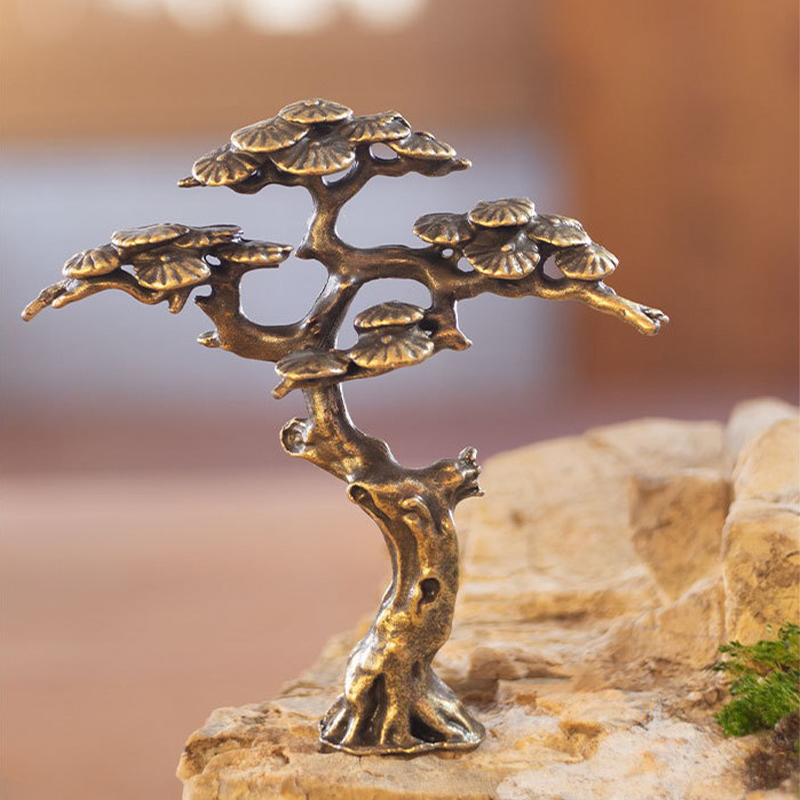 Bonsai Garden Mini - Mini Welcome Pine Miniature Figurine Copper