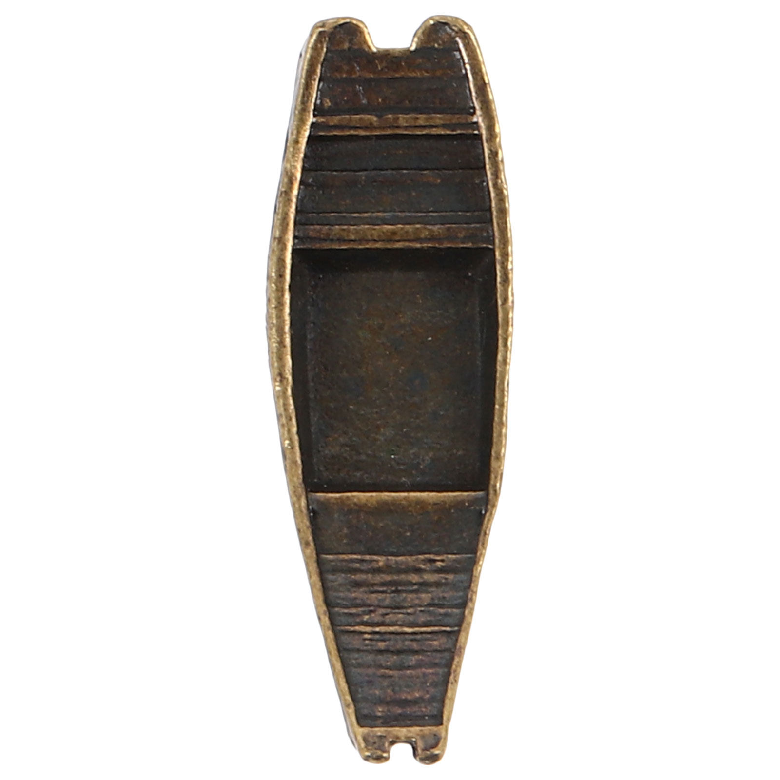Bonsai Garden Landscape Design - Miniature Copper Alloy Boat Ornament Rustic