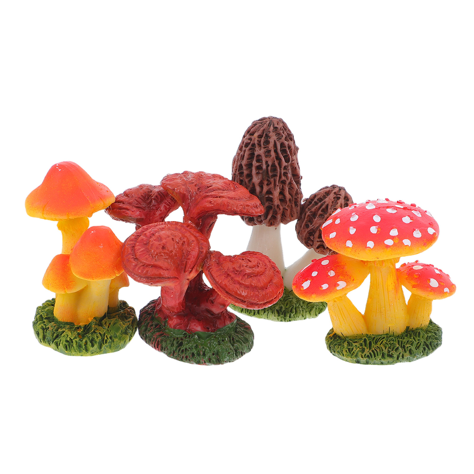 Bonsai Garden Landscape Design - 4Pcs Artificial Mini Mushrooms Realistic Design