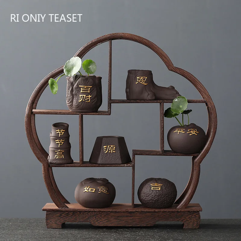 Creative Purple Clay Tea Pet F - Bonsai Garden Mini のレビューと価格
