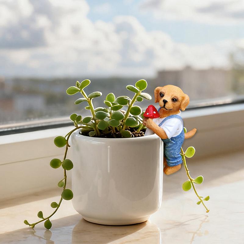 *Cute Hanging Dog Figurine Flo - Bonsai Garden Pot のレビューと価格