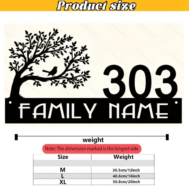 Custom Metal Address Sign with - Bonsai Garden Tree のレビューと価格