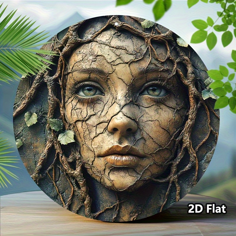 2D Flat, Vintage Aluminum Roun - Bonsai Garden Tree のレビューと価格