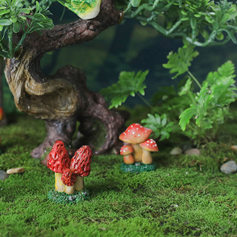 3pcs Miniature Mushroom Decor  - Bonsai Garden Mini のレビューと価格