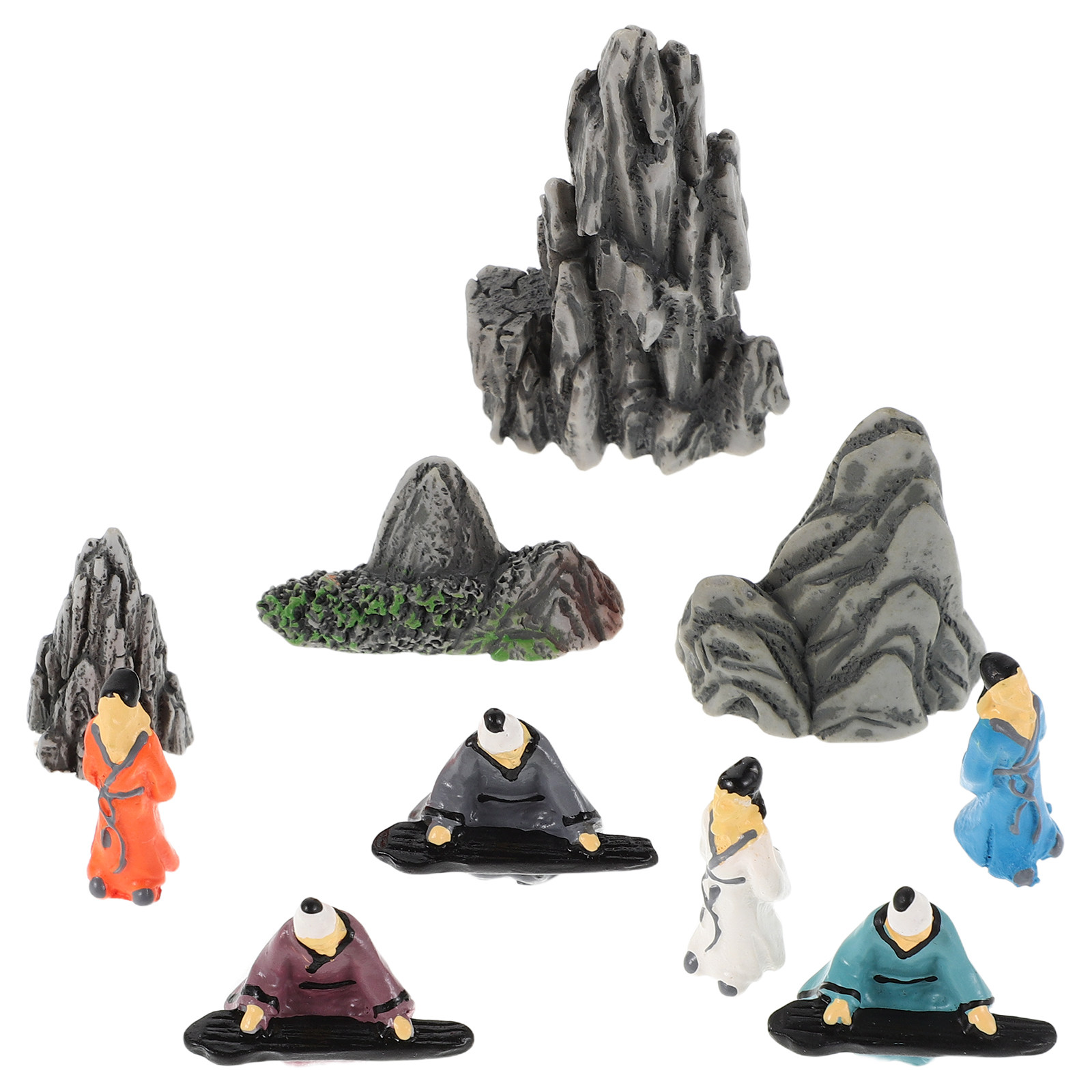 10Pcs Small Resin Chinese Mini - Bonsai Garden Landscape Design のレビューと価格