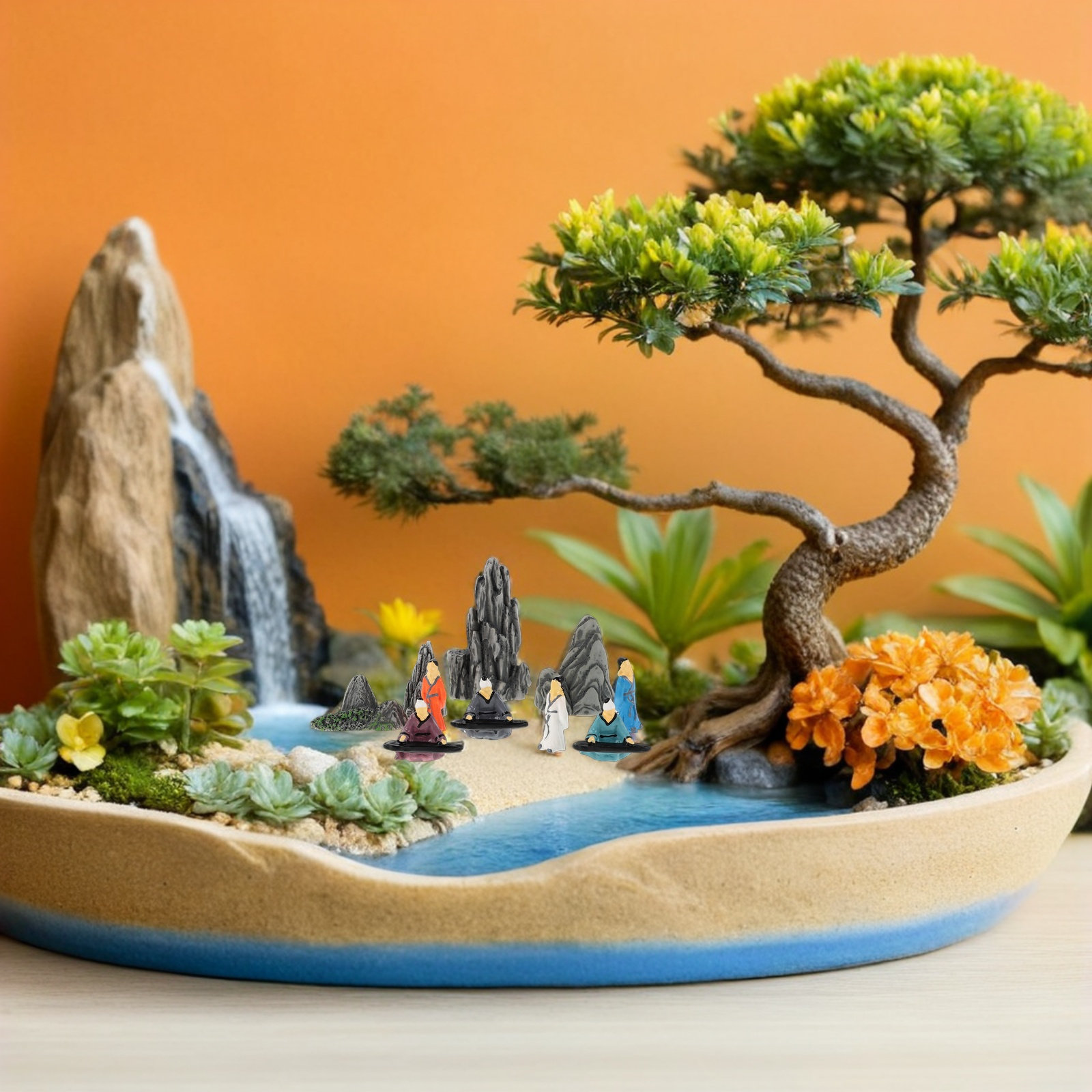 10Pcs Small Resin Chinese Mini - Bonsai Garden Landscape Design のレビューと価格