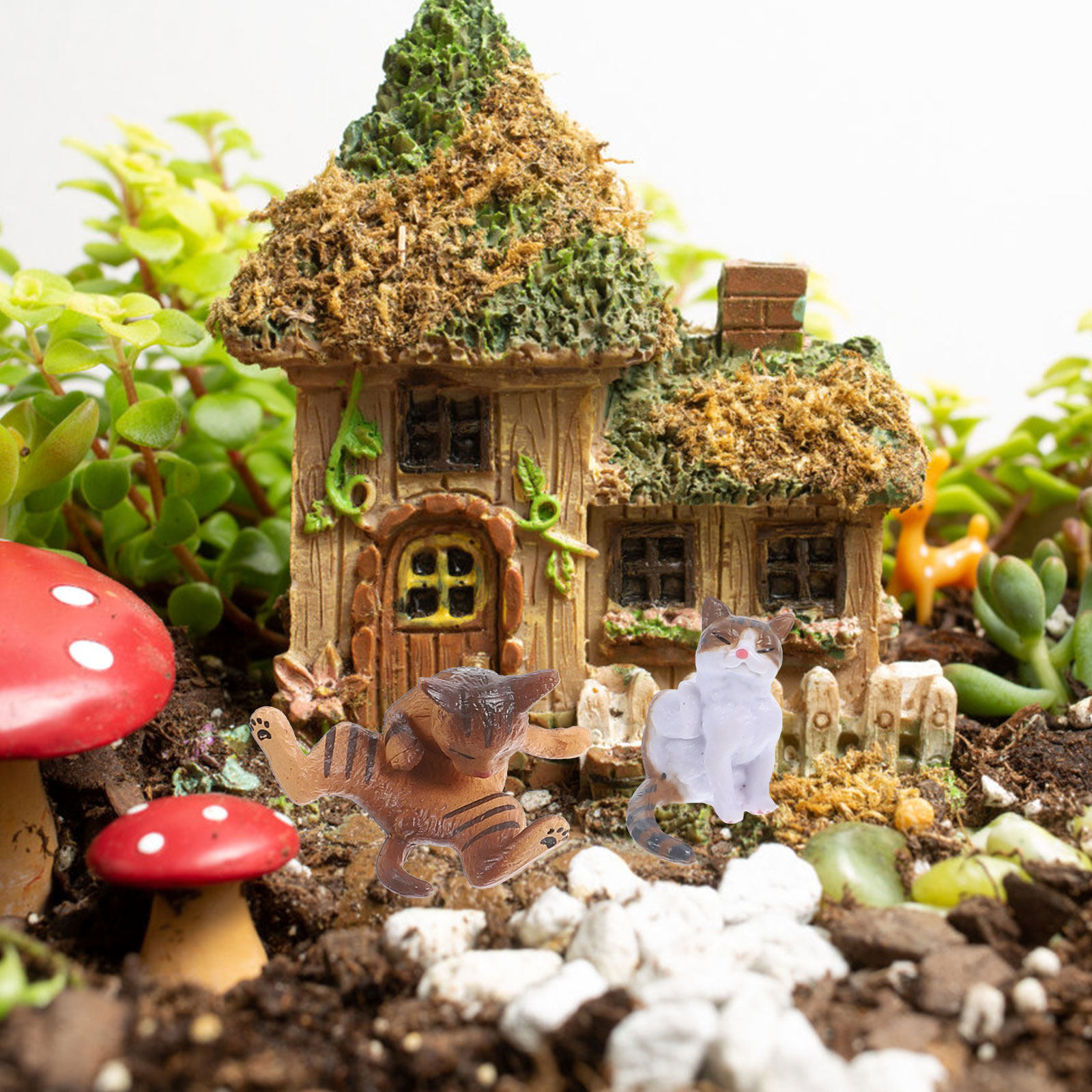 10Pcs Mini Cat Decorations Sma - Bonsai Garden Landscape Design のレビューと価格