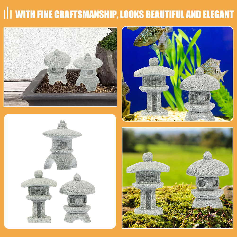 6Pcs Sandstone Pavilion Decor  - Bonsai Garden Mini のレビューと価格