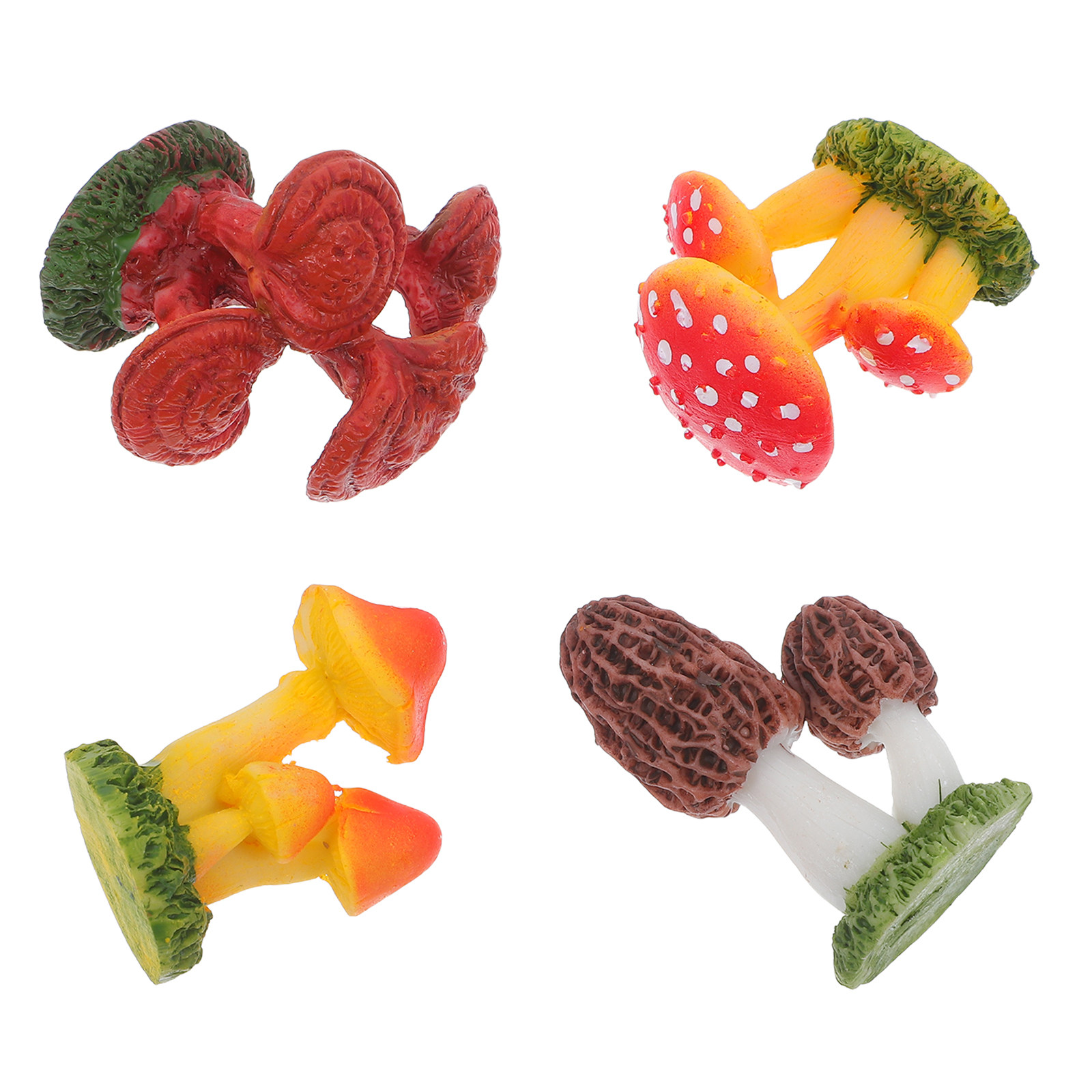4Pcs Artificial Mini Mushrooms - Bonsai Garden Landscape Design のレビューと価格