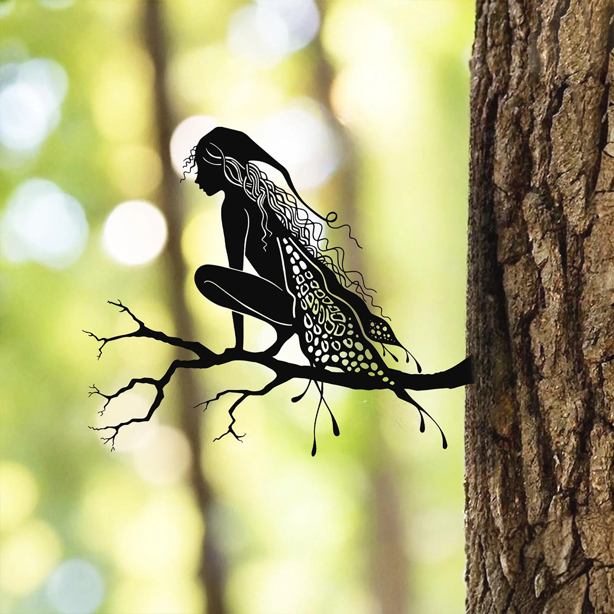 Fairy Silhouette Metal Ornamen - Bonsai Garden Tree のレビューと価格