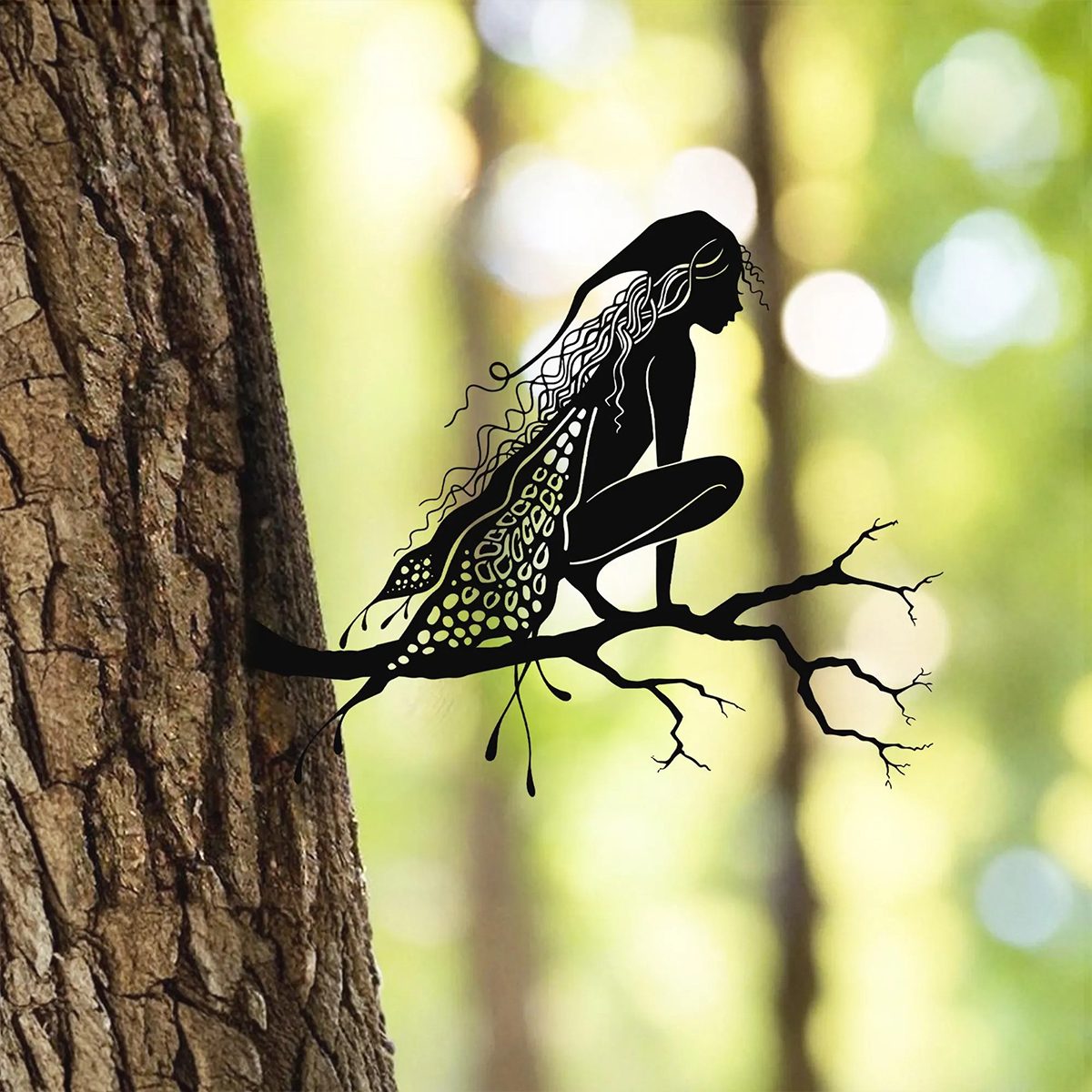 Fairy Silhouette Metal Ornamen - Bonsai Garden Tree のレビューと価格